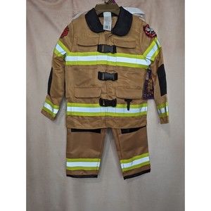 NWT Size Medium Disguise Unisex Kid's Firefighter Halloween Costume